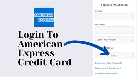 american express credit card log in